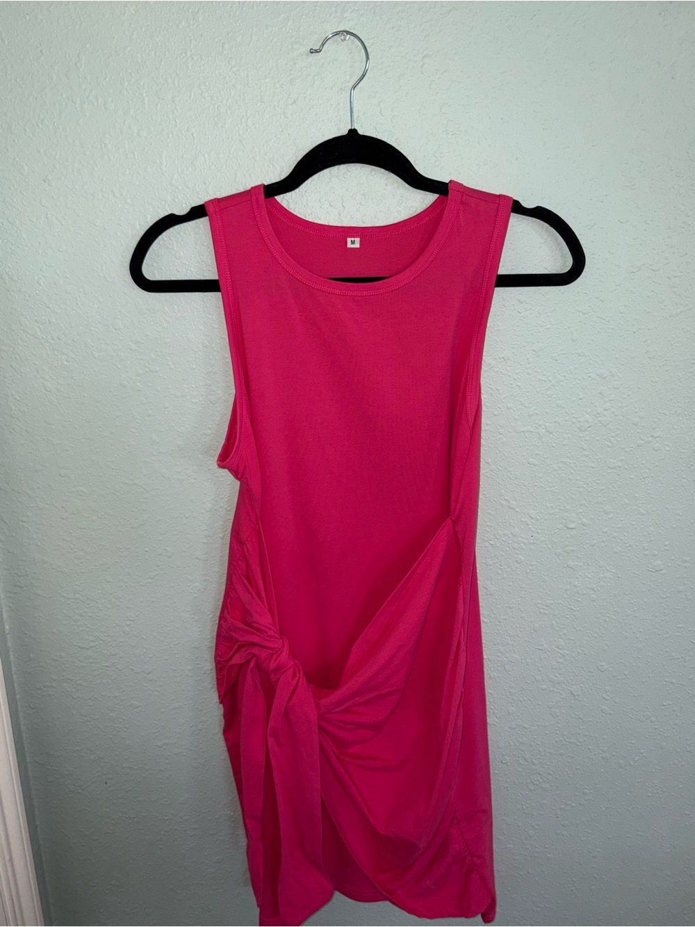 Urban Outfitters Hot Pink Twist-Front Tank Dress